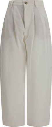 Brunello Cucinelli Beige Silk Casual Womens Pants