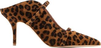 Malone Souliers mules con fascia leopardata - Marrone