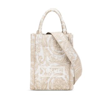 Versace Canvas Shoulder Bag Tote Bag (Pre-Owned)