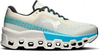 On Womens Cloudmonster 2 Running Shoes In Cream/horizon