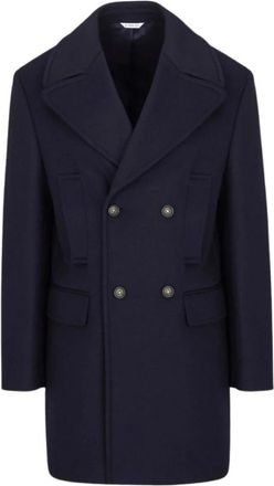 Manuel Ritz Double-Breasted Coat - Heren - Mantel - Blauw - 2XL - Jassen