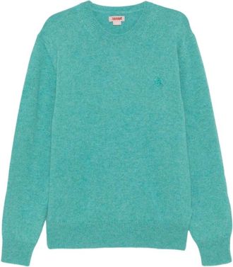 Baracuta Shetland Crewneck - Heren - Ronde hals truien - Groen - L - Wol - Truien & Vesten