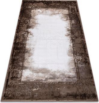 RugsX Rugsx - Alfombra Acr&iacute;lica Valencia 036 Marco, Vintage Marfil / Marr&oacute;n Brown 160x235 Cm
