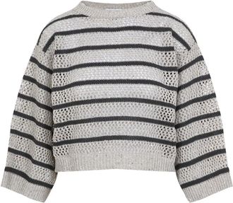 Brunello Cucinelli Maglione a righe - Toni neutri