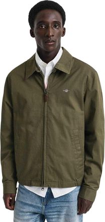 GANT Herenwindjack van katoenen twill, waterafstotend, normale pasvorm (Groen)