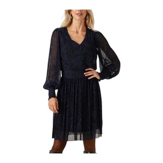 Minus Dames, Jurken, Blauw, Maat: XL Poliester