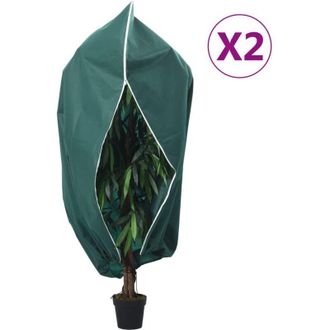 vidaXL Vidaxl - Cubiertas Para Plantas Con Cremallera 2 Uds 70 G/m&sup2; 3,93x3 M