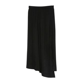 Christian Wijnants Rokken, Dames, Zwart, M, Polyester, Midi rok met asymmetrische zoom