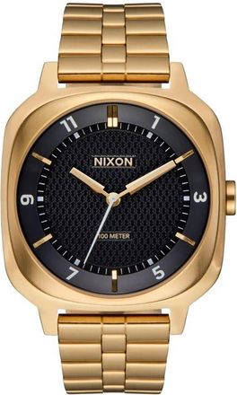 Nixon Fremont Goldtone Bracelet Watch, 40mm in Gold /Black at Nordstrom