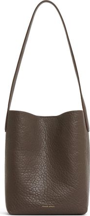 Mansur Gavriel Small Everyday Cabas Leather Tote in Ebony at Nordstrom