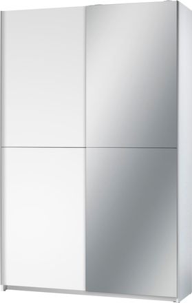 Schlafkontor Schwebetürenschrank »Heimo/Fast Schrank Kleiderschrank Garderobe« geringe Tiefe, ausziehbarer Kleiderstange, Garderobenschrank, 6 Böden