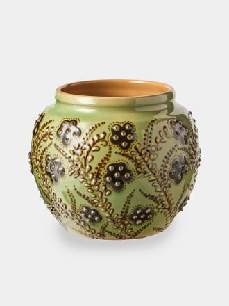 Poterie d'&Eacute;vires Flowers Hand-Painted Ceramic Vase (6.5in/17cm)