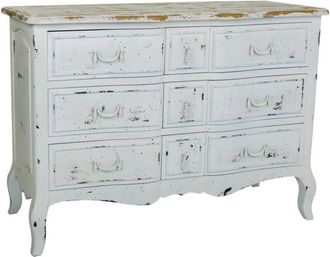 Wanderlust Deco C&oacute;moda De Madera Lacado Blanco 120x51x84