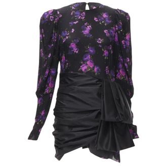 Magda Butrym Matera crystal embellished floral wrap skirt dress