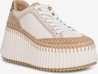 Chlo&eacute; Keilsneakers aus Leder Nama