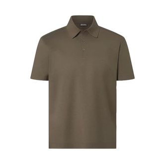 Ermenegildo Zegna Polo Shirts, male, Green, Size: 2XL Short Sleeve Polo