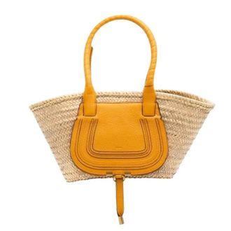 Chloé Pre-owned Tote Bags, female, Beige, Size: ONE SIZE Pre-owned Raffia Tote