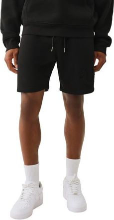 True Religion Standard Sweat Shorts in Jet Black at Nordstrom, Size Large
