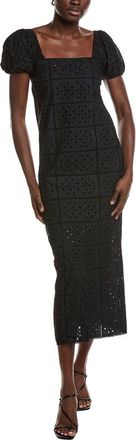 Ganni Broderie Anglaise Midi Dress