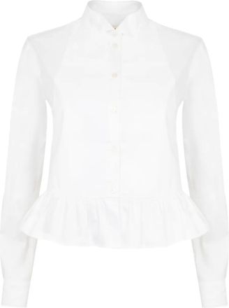 Temperley London Camicia June con balza - Bianco