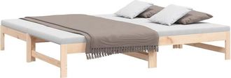 vidaXL Sofá cama extraíble madera maciza de pino 2x(90x190) cm vidaXL