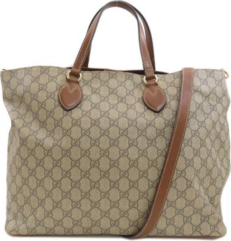 Gucci Brown Pvc Tote Bag (Pre-Owned)