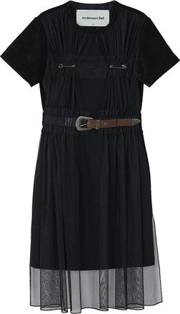 Andersson Bell Abito midi con cintura - Nero