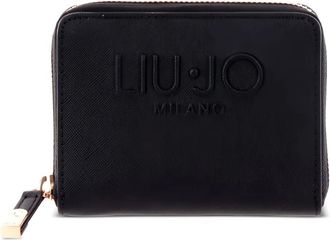 Liu Jo Portemonnee met logoplakkaat en rits - Zwart