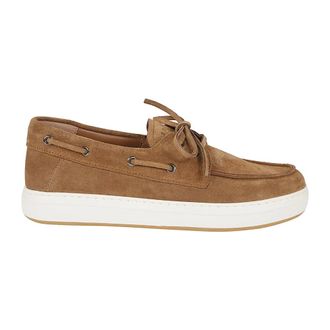 Hogan Sailor Shoes, male, Brown, Size: 8 1/2 US Leather Slip-On Sneakers