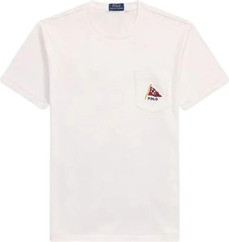 Polo Ralph Lauren Leren T-shirt - Heren - T-shirts - Wit - XL - Katoen - Tops