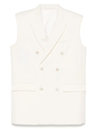 Wardrobe.NYC double-breasted waistcoat - women - Virgin Wool/Viscose - M - White