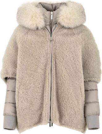 Moorer Luxe Bontafgezette Pufferjas - Dames - Jassen - Bruin - S - Jassen
