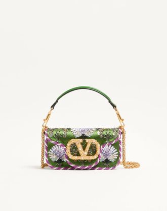Valentino Garavani Valentino Garavani Loc&ograve; Small Embroidered Shoulder Bag With Jewel Logo Woman MULTICOLOUR UNI
