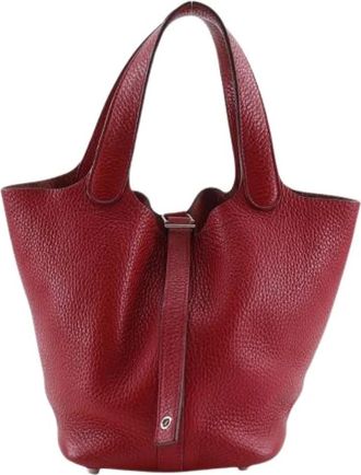 Herm&egrave;s Pre-owned Picotin Lock 18 Taurillon Clemence Handbag - Pre-owned - Mujer - Rojo - ONE SIZE