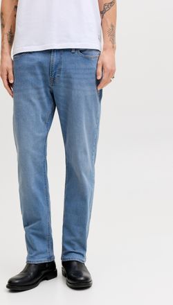 Jack & Jones Straight-Jeans JACK & JONES JJICLARK JJORIGINAL SQ 2, Herren, Gr. 30, L&auml;nge 34, blau denim, Denim/Jeans, Obermaterial: 76% Baumwolle, 22% Polyester, 2