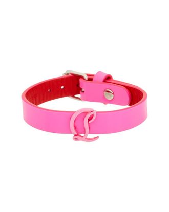 Christian Louboutin Logo Leather Bracelet