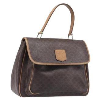 Celine Pre-owned Vintage Macadam Hand Bag - Dames - Vintage Handtas - Bruin - ONE Size - Leer - Vintage