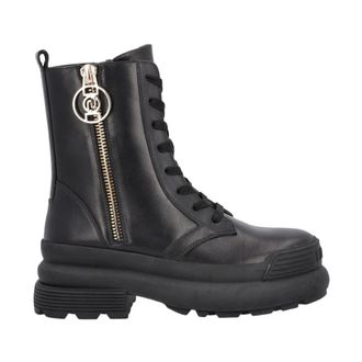 Liu Jo Amy 11 Enkellaarsjes - Dames - Veterlaarzen - Zwart - 40 EU - Leer - Schoenen