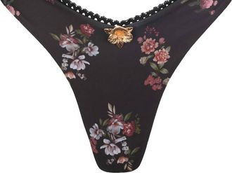 SOAH Womens Sarah V-Cut Bikini Bottoms In Midnight Roses