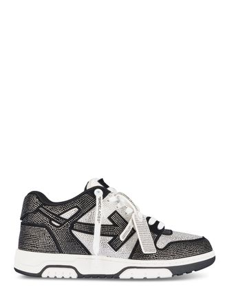Off-white Low-Top Sneakers with Dotted Pattern and Signature Logo