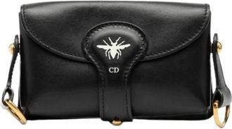 Dior Pre-owned D Bee Saddle Bag - Dames - Vintage Schoudertas - Zwart - ONE Size - Leer - Vintage