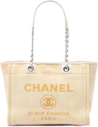 Chanel Pre-owned Raffia chanel-bags - Dames - Vintage Schoudertas - Beige - ONE Size - Vintage