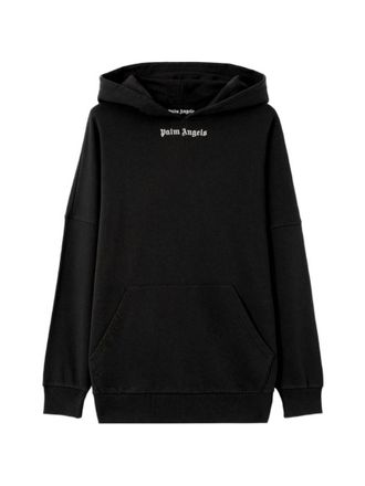 Palm Angels Black Logo Hood Sweatshirt