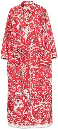 F.R.S. For Restless Sleepers Printed Silk Long Shirtdress