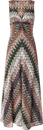 Missoni Multicolour V-Neck Printed Maxi Dress