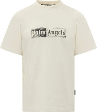 Palm Angels Tops, Heren, Beige, S, T-Shirts