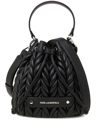 Karl Lagerfeld K/Weave bucket bag - women - Recycled Polyurethane/Polyurethane - One Size - Black