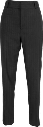 Saint Laurent Saint Laurent krijtstreepbroek van zwarte wol
