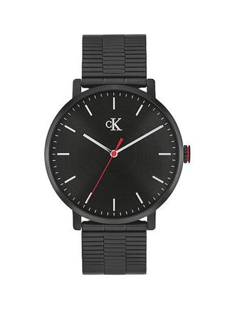 Calvin Klein Armbandhorloge van zwart geplateerd staal