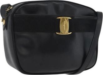 Ferragamo Pre-owned Cross Body Bags, female, Black, Size: ONE SIZE Pre-owned Leather Crossbody Bag